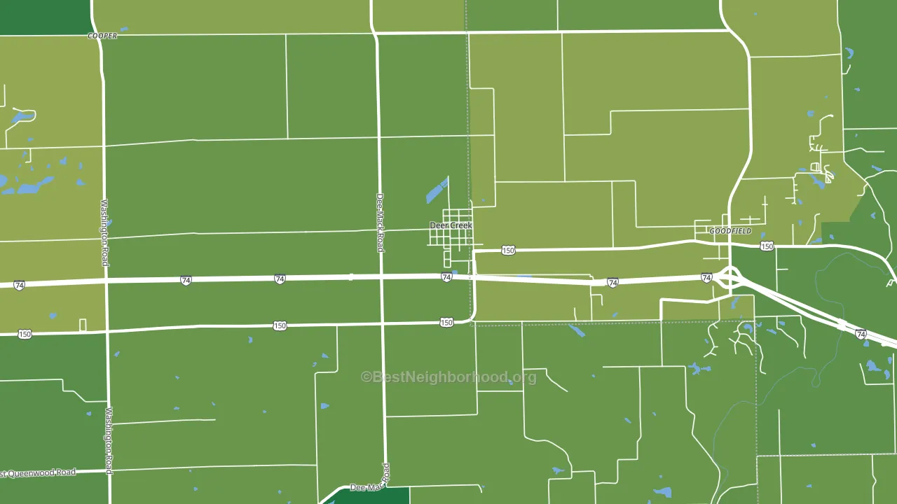 Deer Creek, IL block-group voter-turnout map