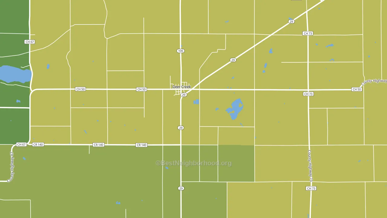 Deer Creek, MN block-group voter-turnout map