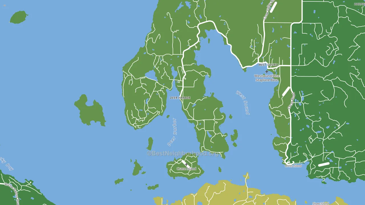 Deer Harbor, WA block-group voter-turnout map