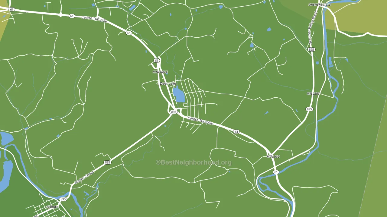 Deer Lake, PA block-group voter-turnout map