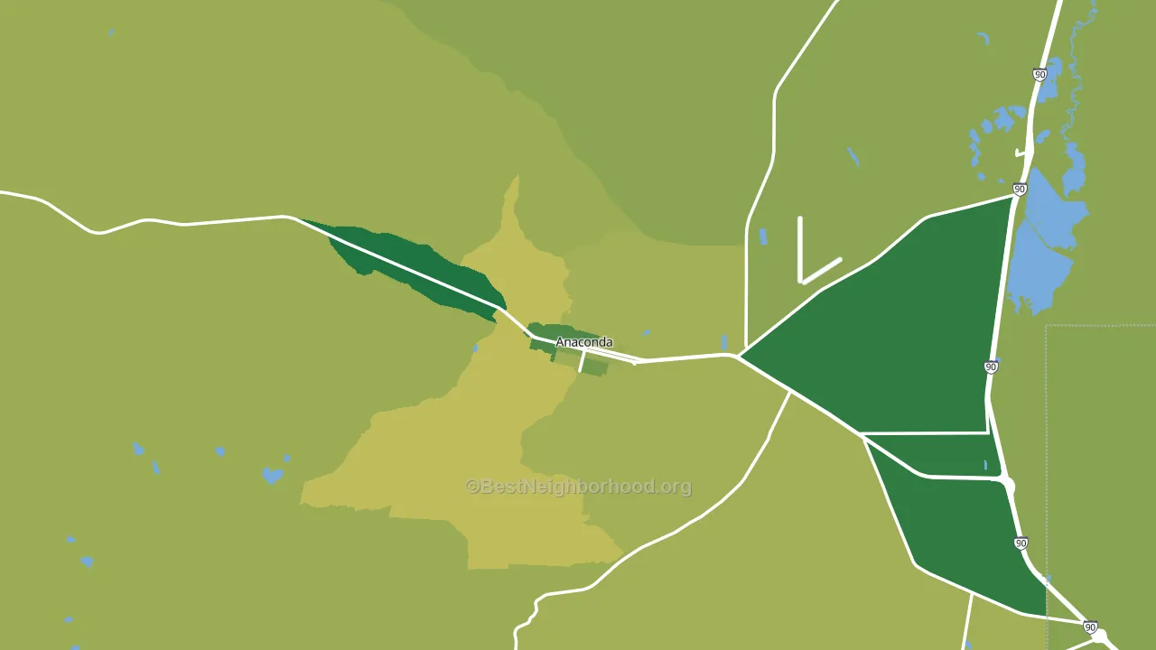 Deer Lodge County, MT block-group voter-turnout map