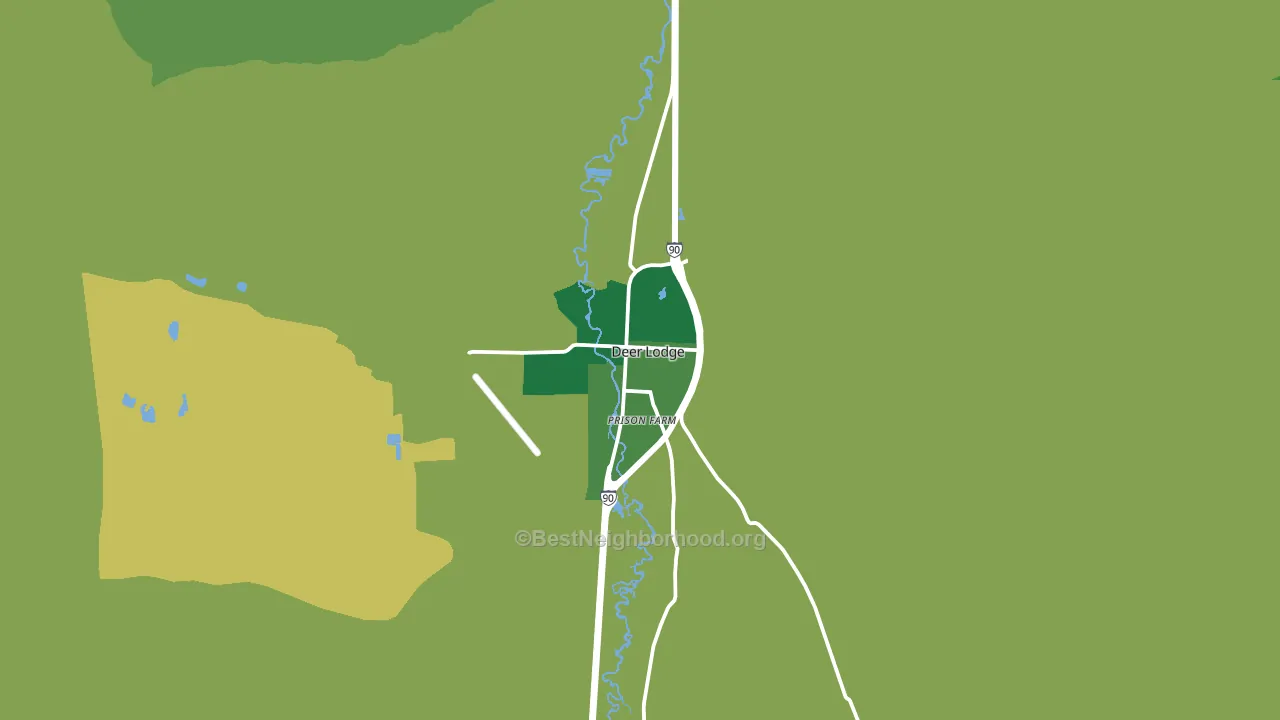 Deer Lodge, MT block-group voter-turnout map