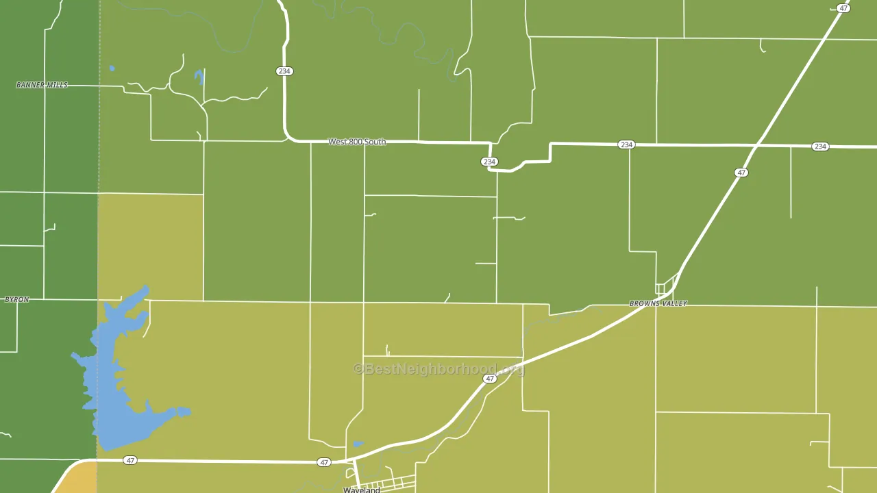 Deer Mill, IN block-group voter-turnout map