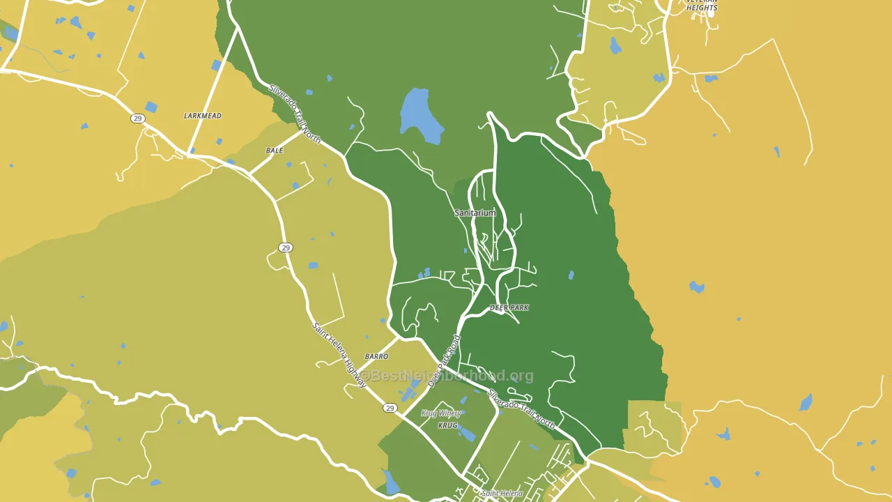 Deer Park, CA block-group voter-turnout map