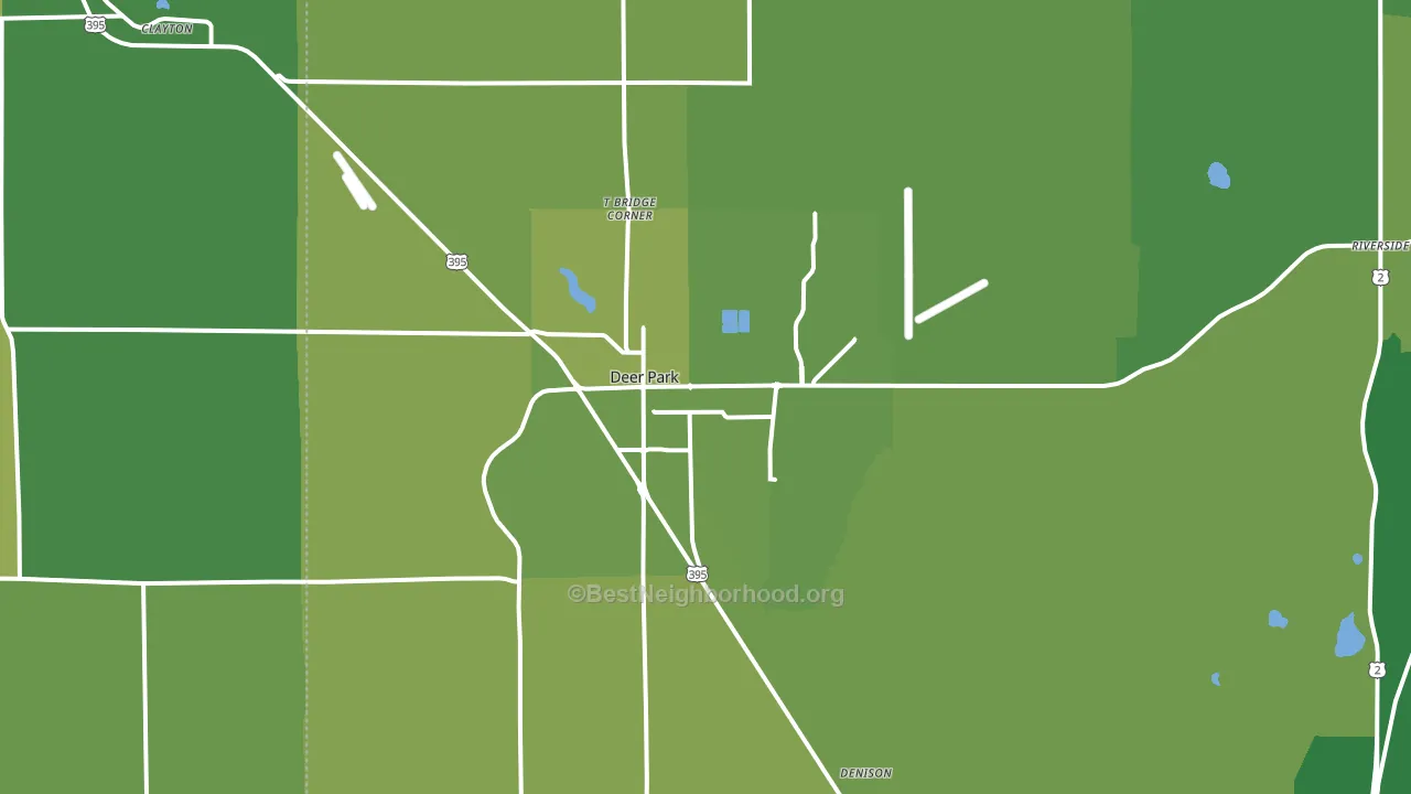 Deer Park, WA block-group voter-turnout map