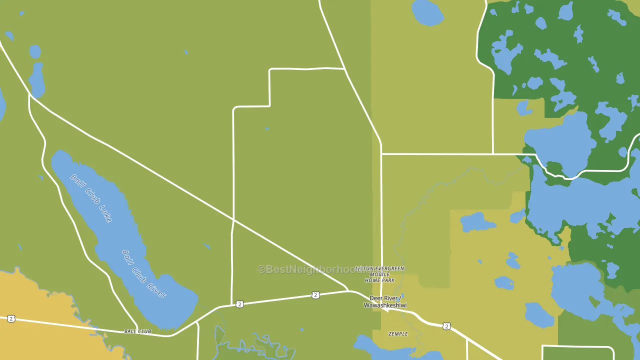Deer River, MN block-group voter-turnout map