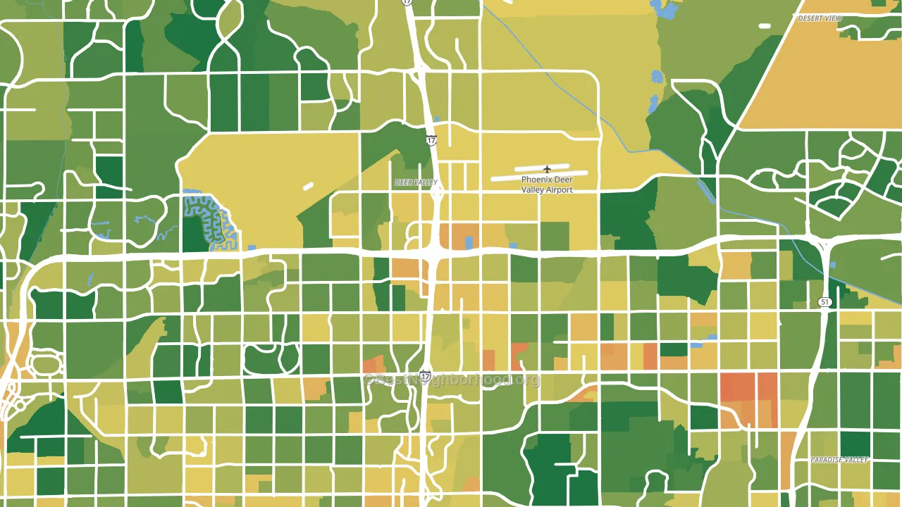 Deer Valley, Phoenix, AZ block-group voter-turnout map