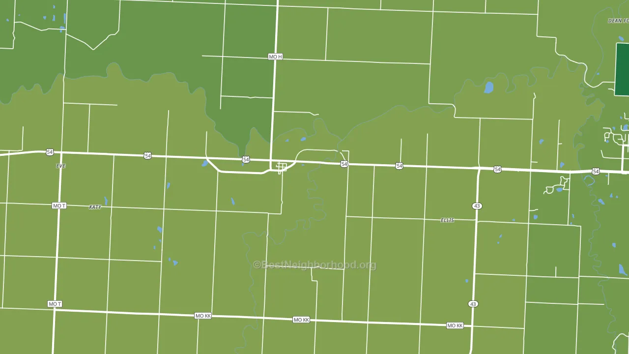 Deerfield, MO block-group voter-turnout map