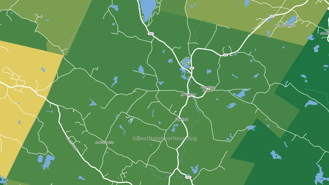 Deerfield, NH block-group voter-turnout map