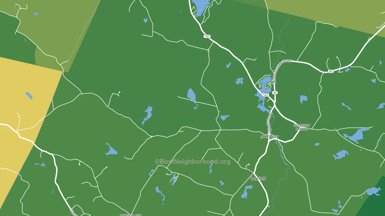 Deerfield Parade, NH block-group voter-turnout map