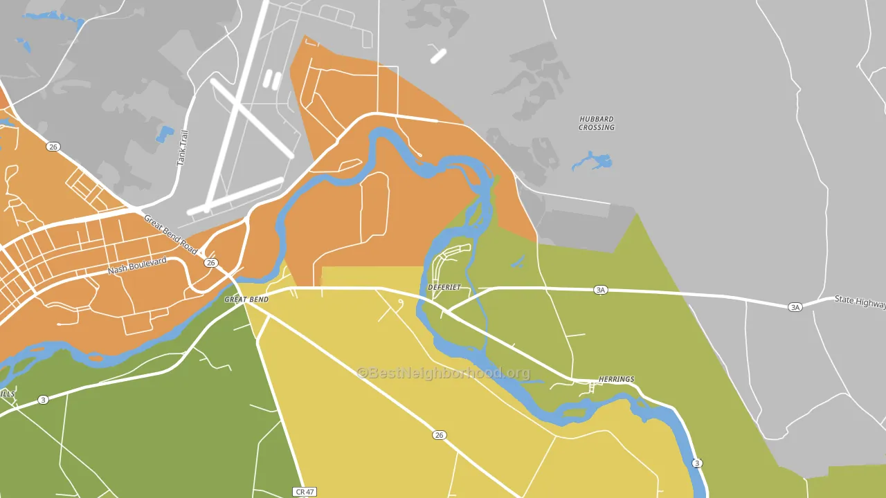 Deferiet, NY block-group voter-turnout map