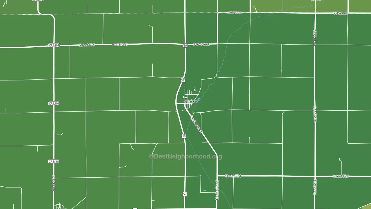 Defiance, IA block-group voter-turnout map