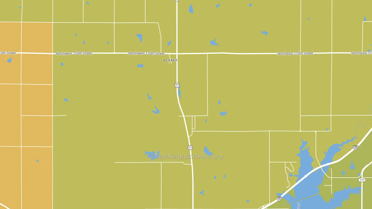 DeGraff, KS block-group voter-turnout map