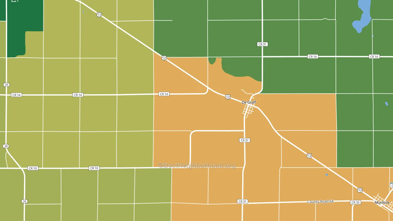 DeGraff, MN block-group voter-turnout map