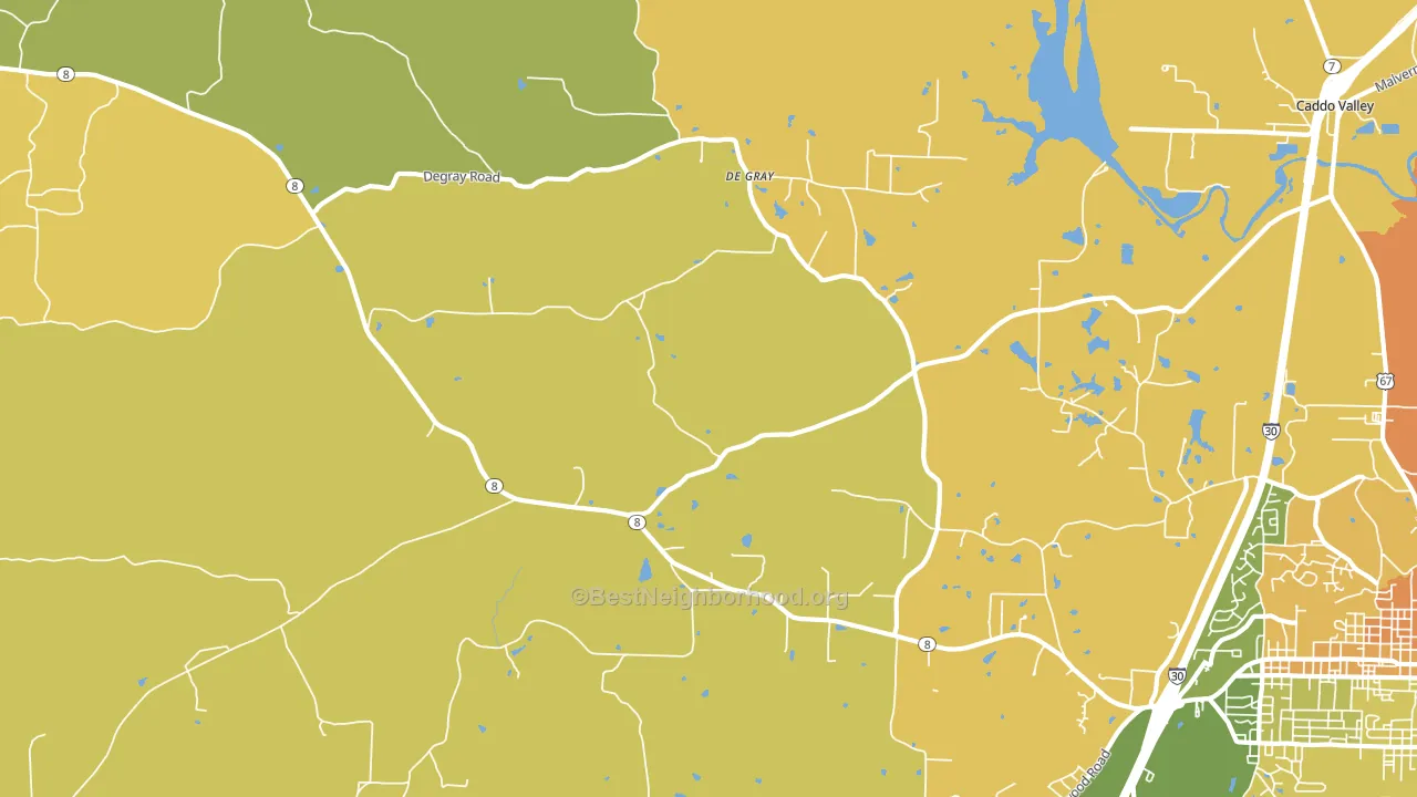 DeGray, AR block-group voter-turnout map