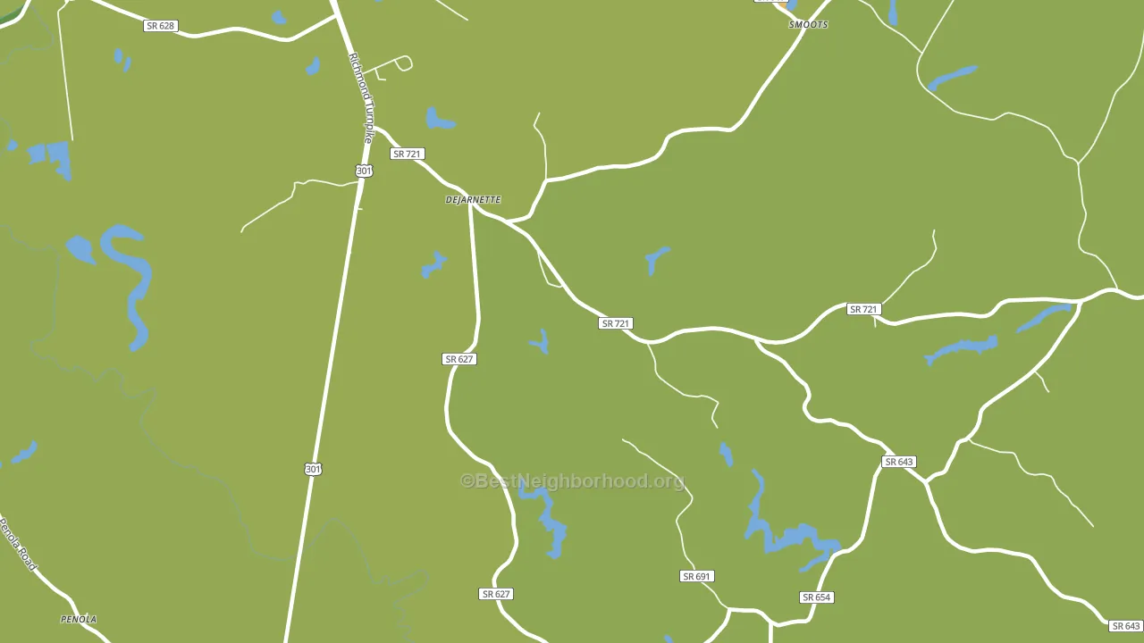DeJarnett, VA block-group voter-turnout map