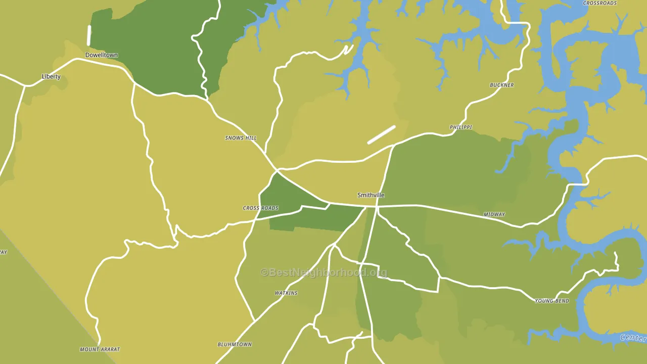 DeKalb County, TN block-group voter-turnout map