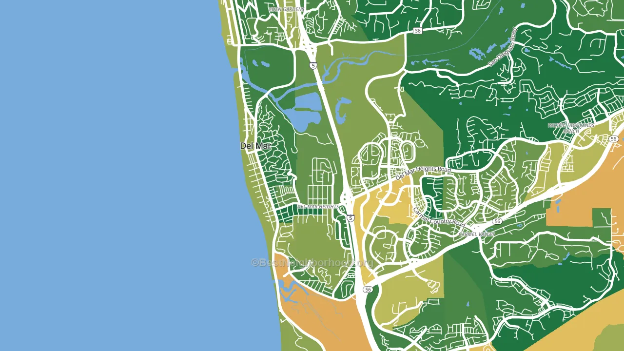 Del Mar, CA block-group voter-turnout map
