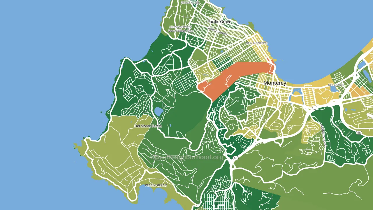 Del Monte Forest, CA block-group voter-turnout map