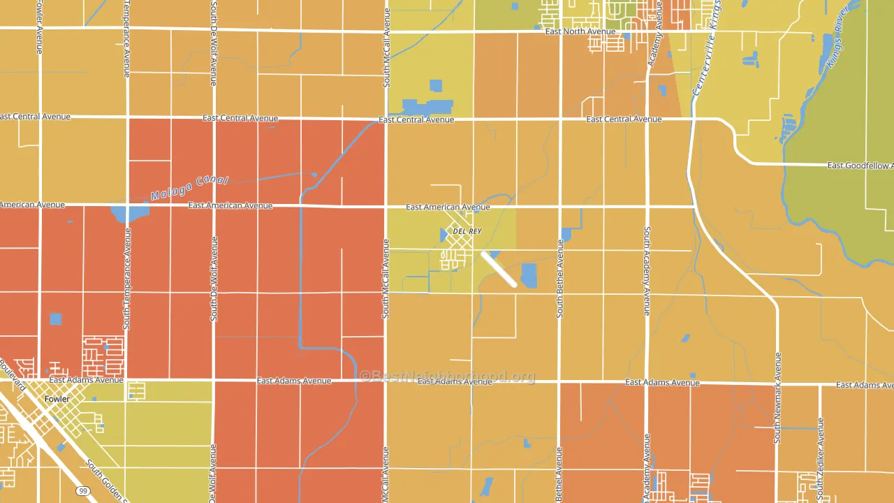 Del Rey, CA block-group voter-turnout map