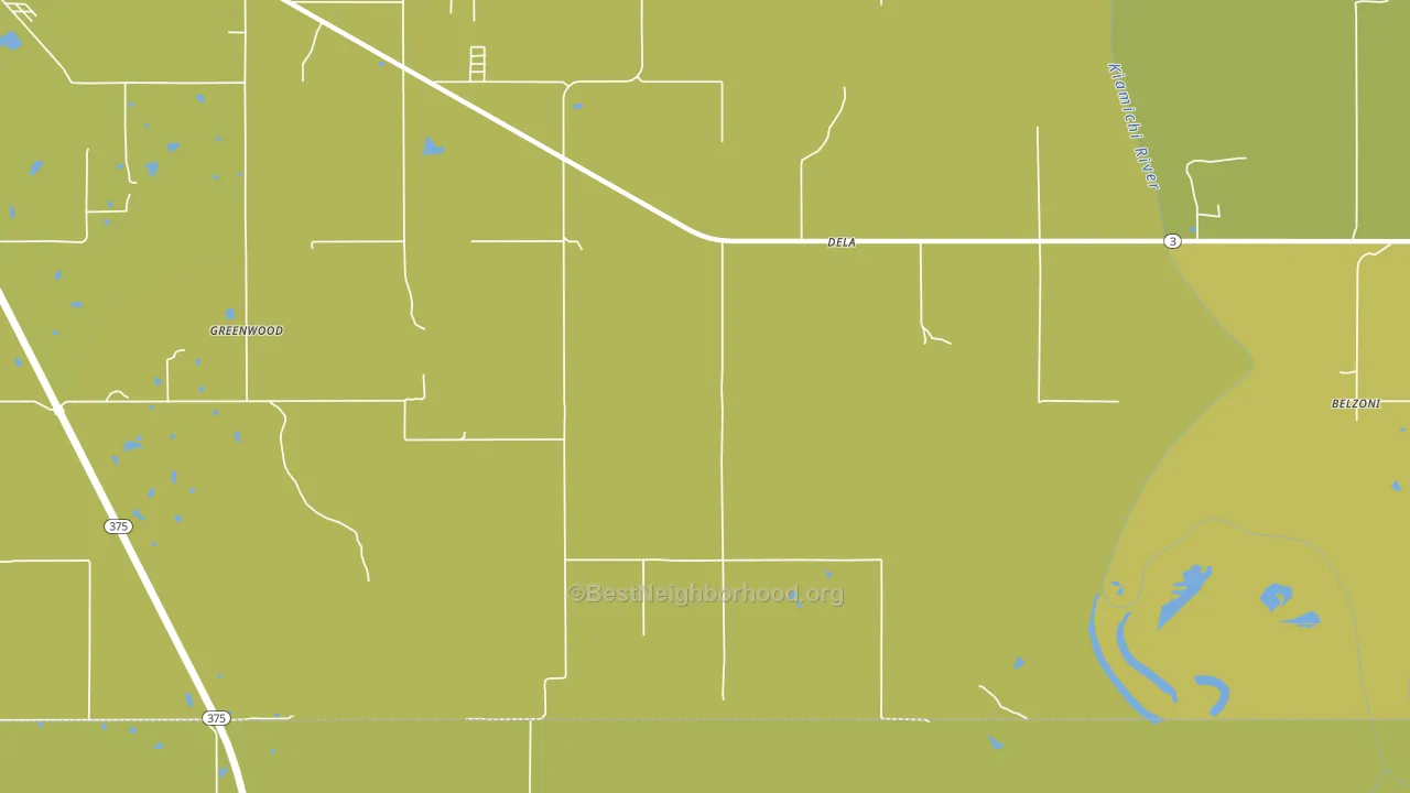 Dela, OK block-group voter-turnout map