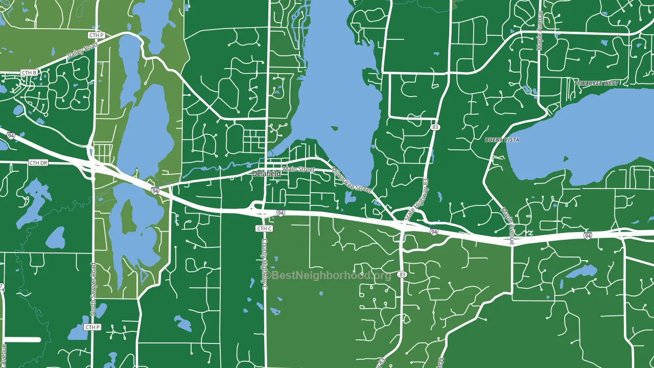 Delafield, WI block-group voter-turnout map