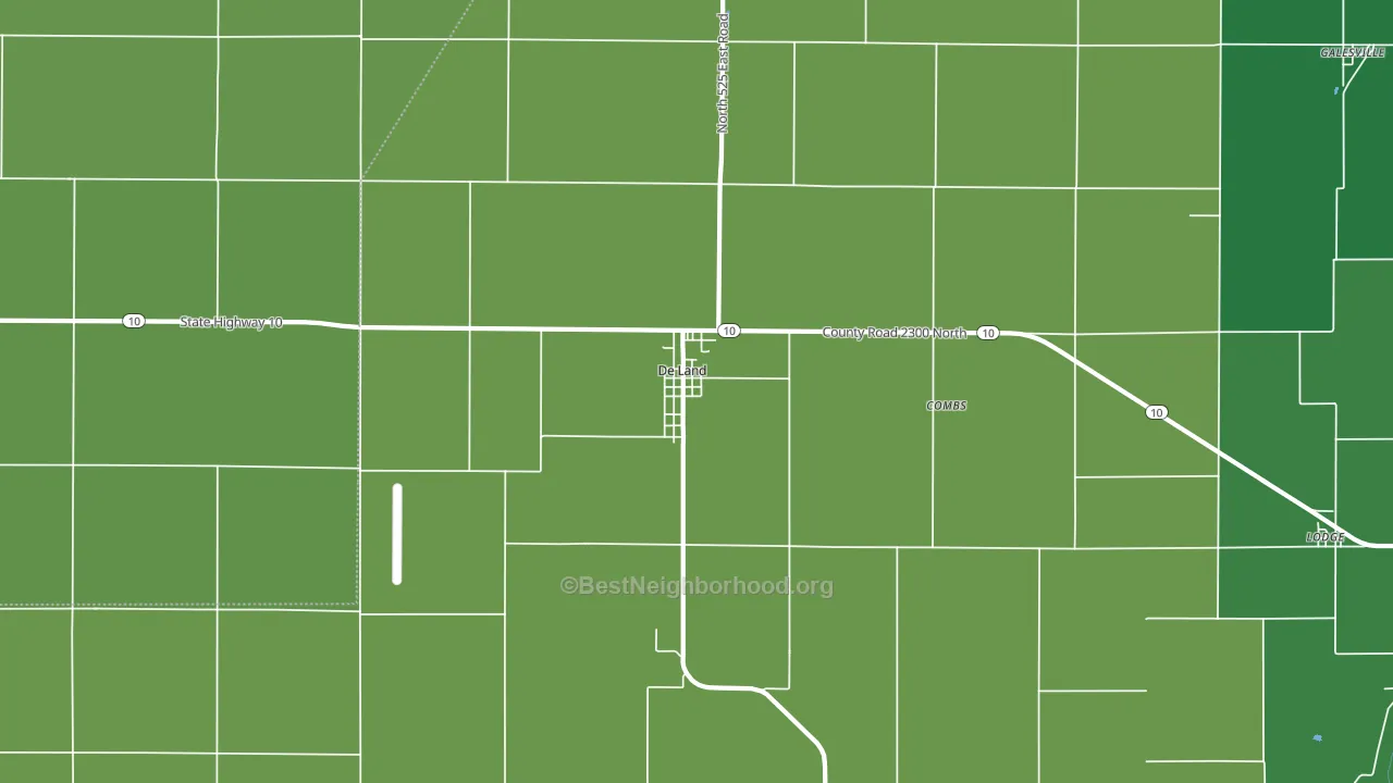 DeLand, IL block-group voter-turnout map