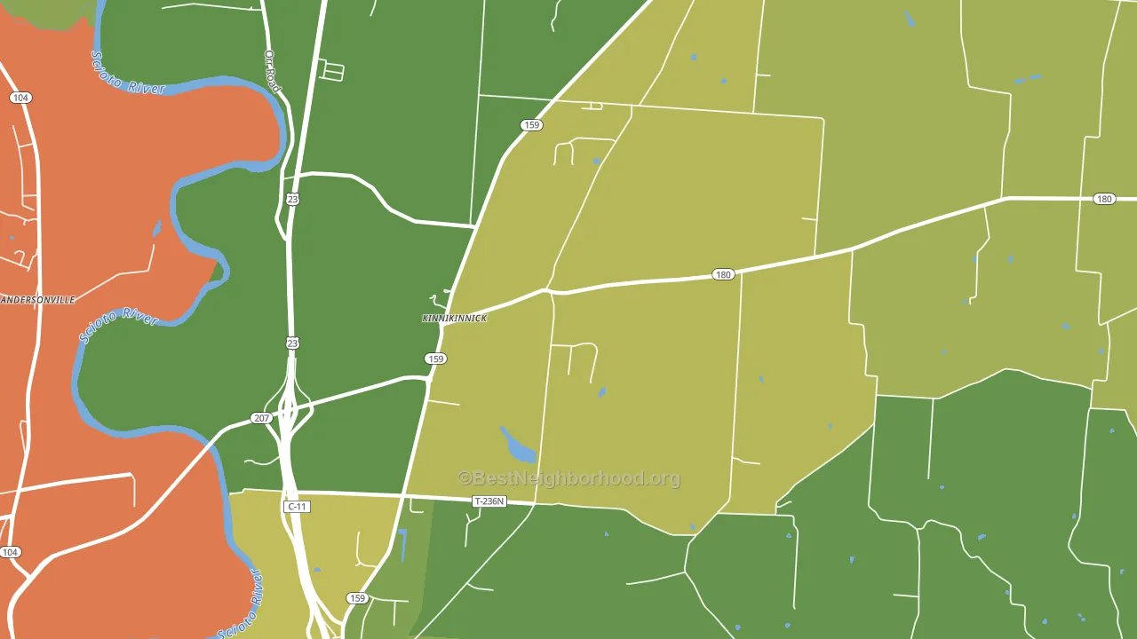 Delano, OH block-group voter-turnout map
