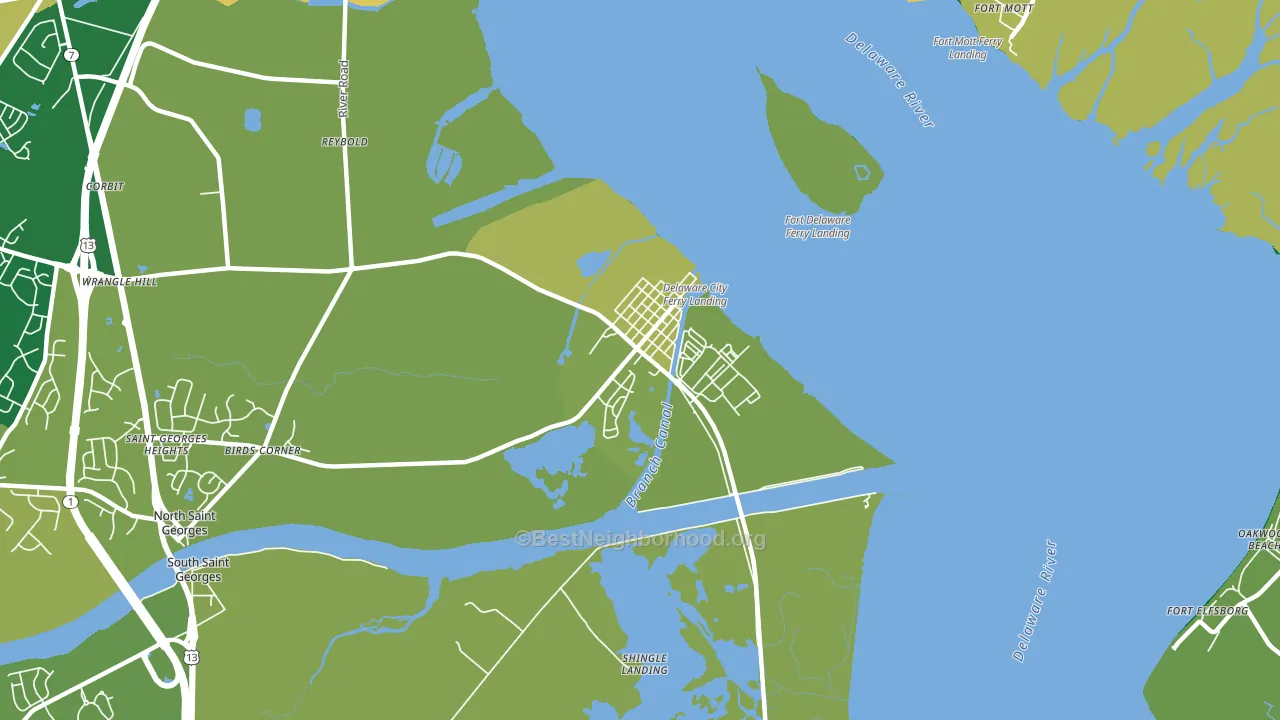 Delaware City, DE block-group voter-turnout map