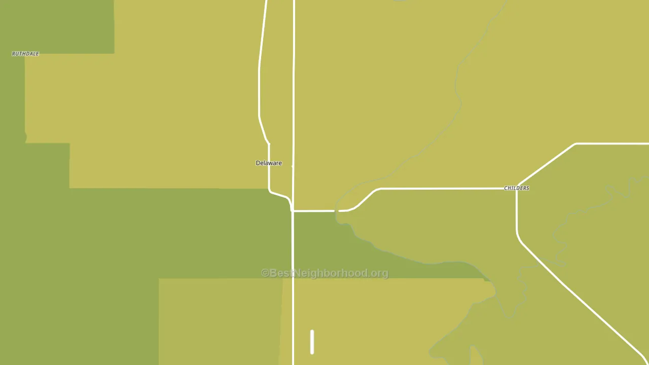 Delaware, OK block-group voter-turnout map