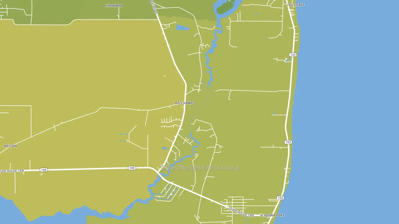 Delchamps, AL block-group voter-turnout map