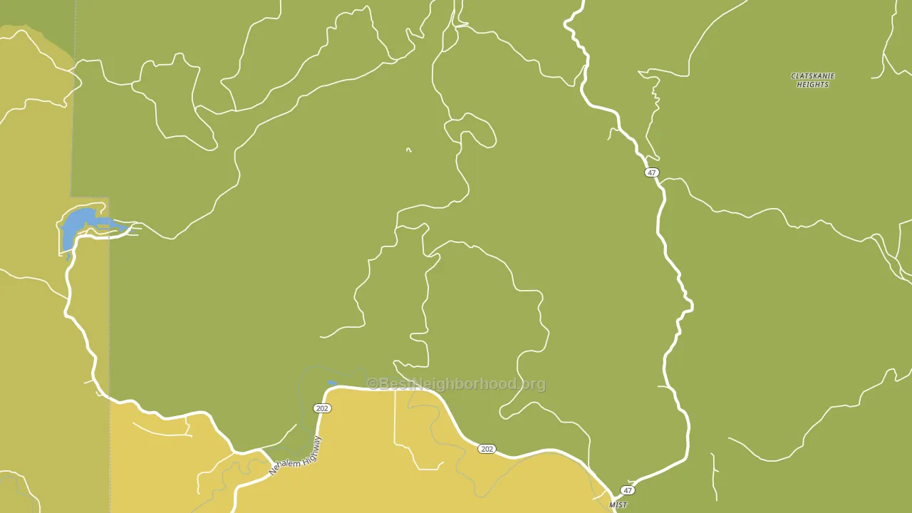 DeLena, OR block-group voter-turnout map