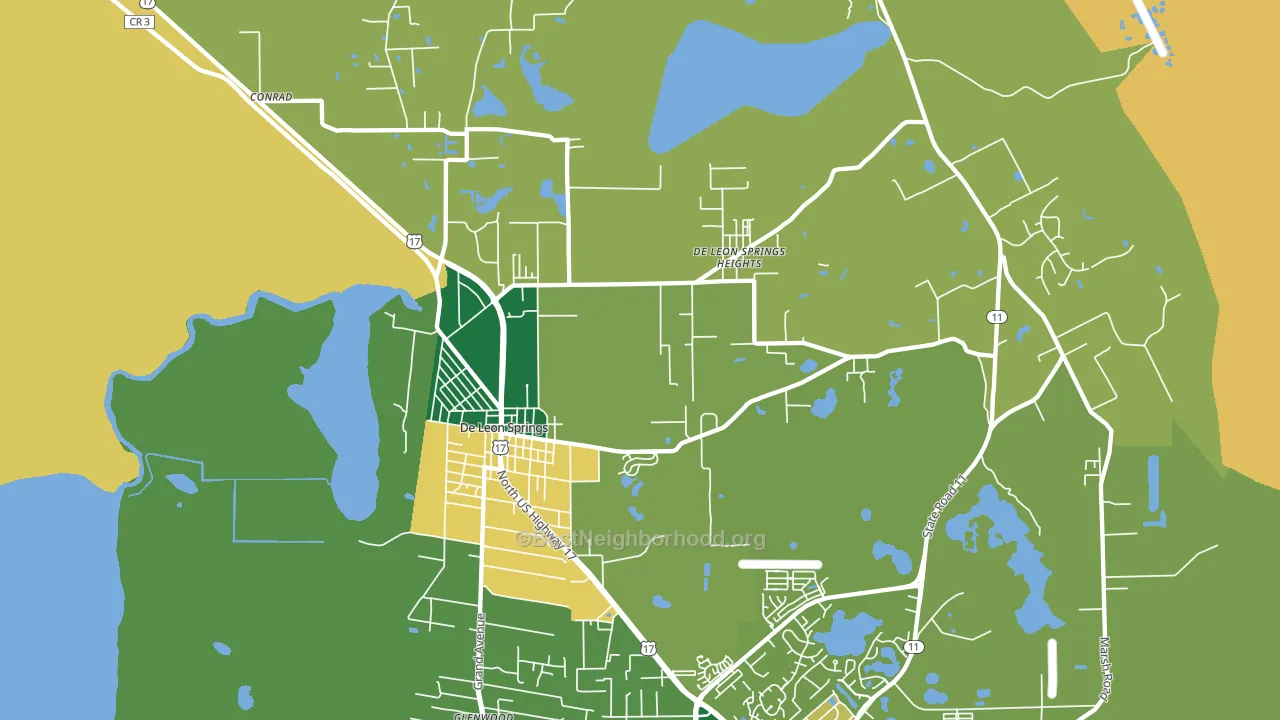DeLeon Springs, FL block-group voter-turnout map