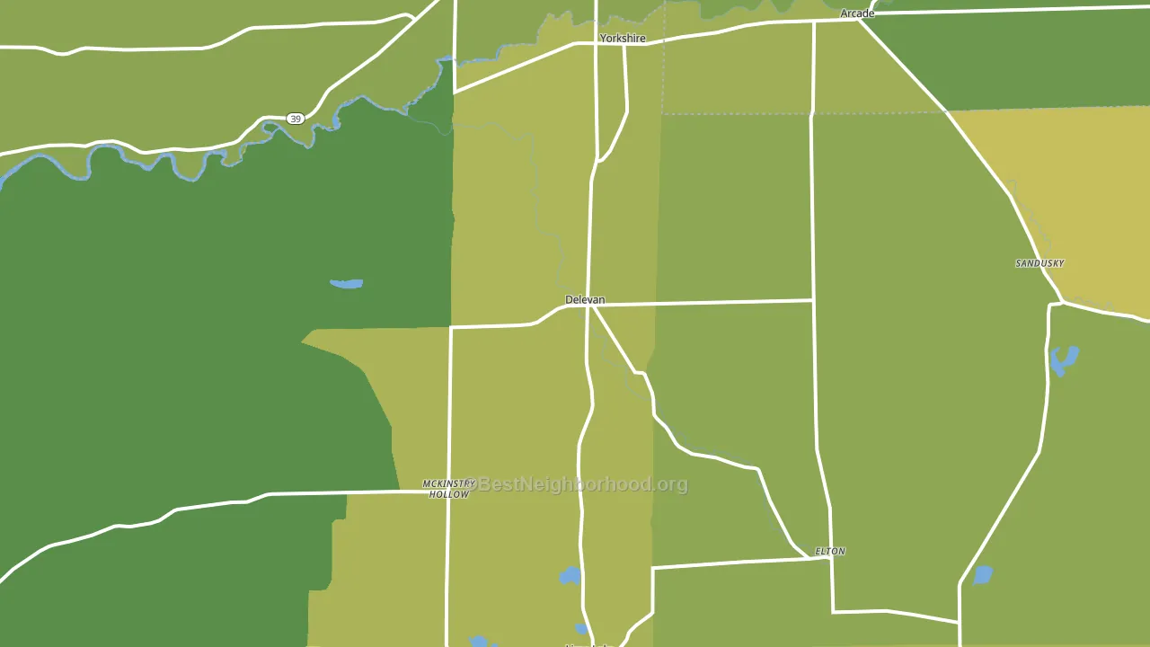 DeLevan, NY block-group voter-turnout map