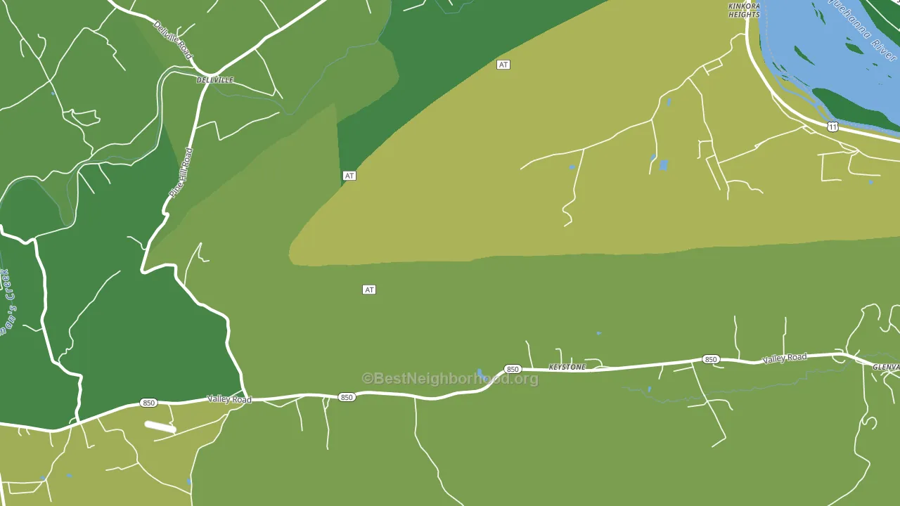 Dellville, PA block-group voter-turnout map