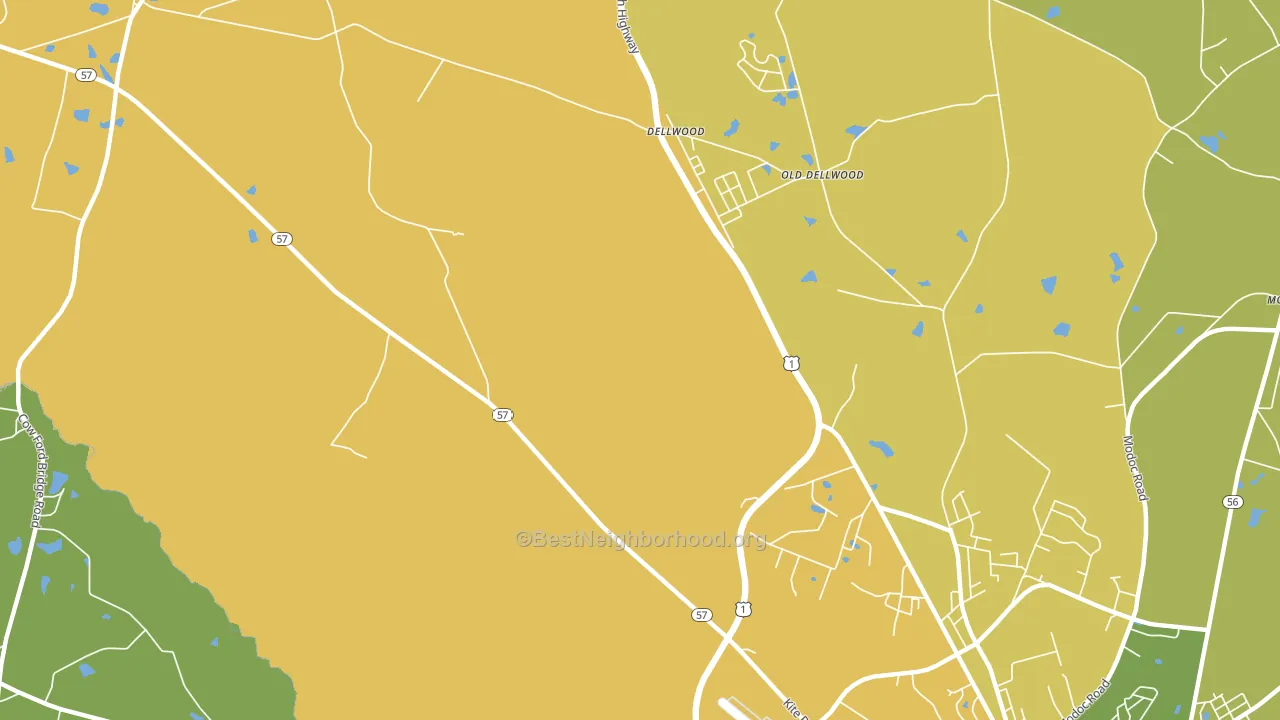 Dellwood, GA block-group voter-turnout map