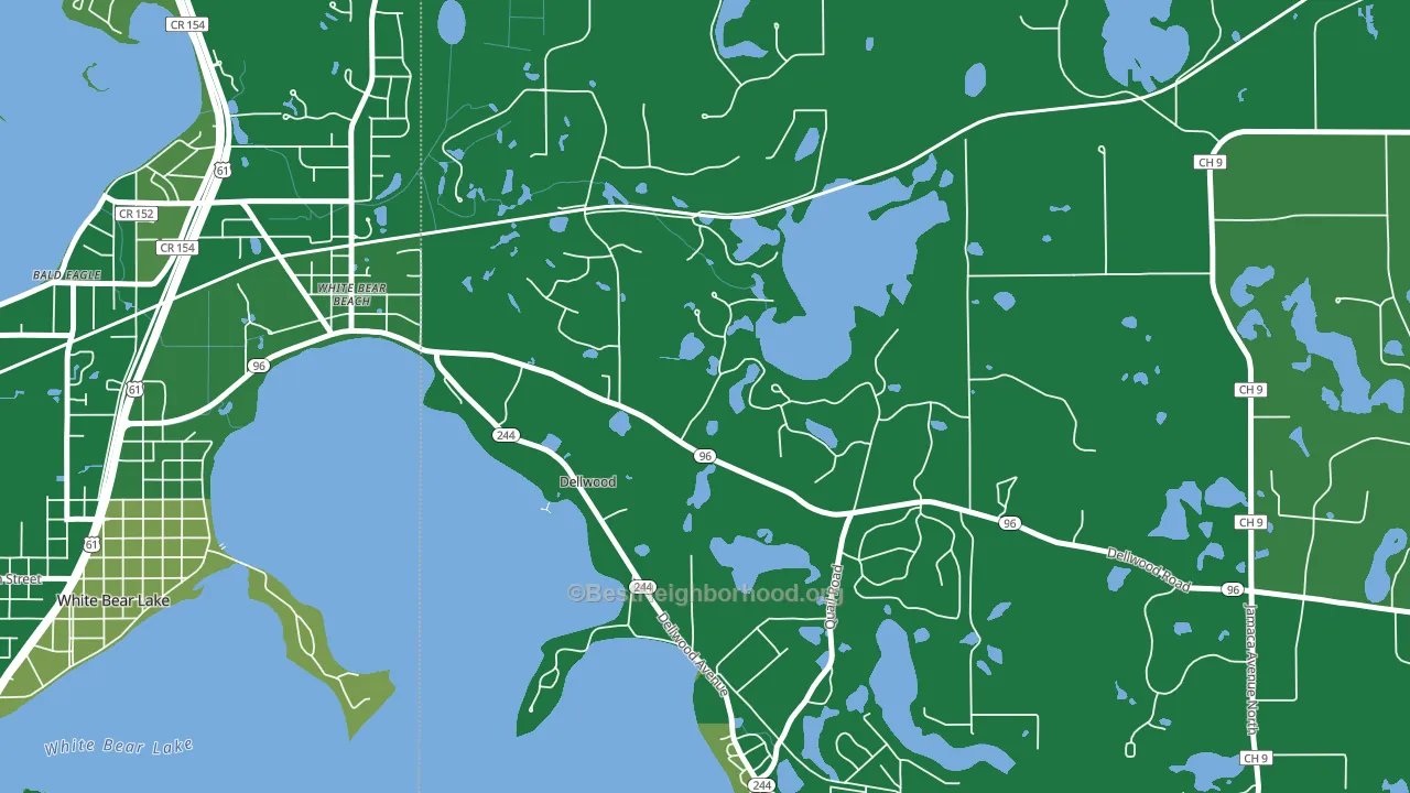 Dellwood, MN block-group voter-turnout map