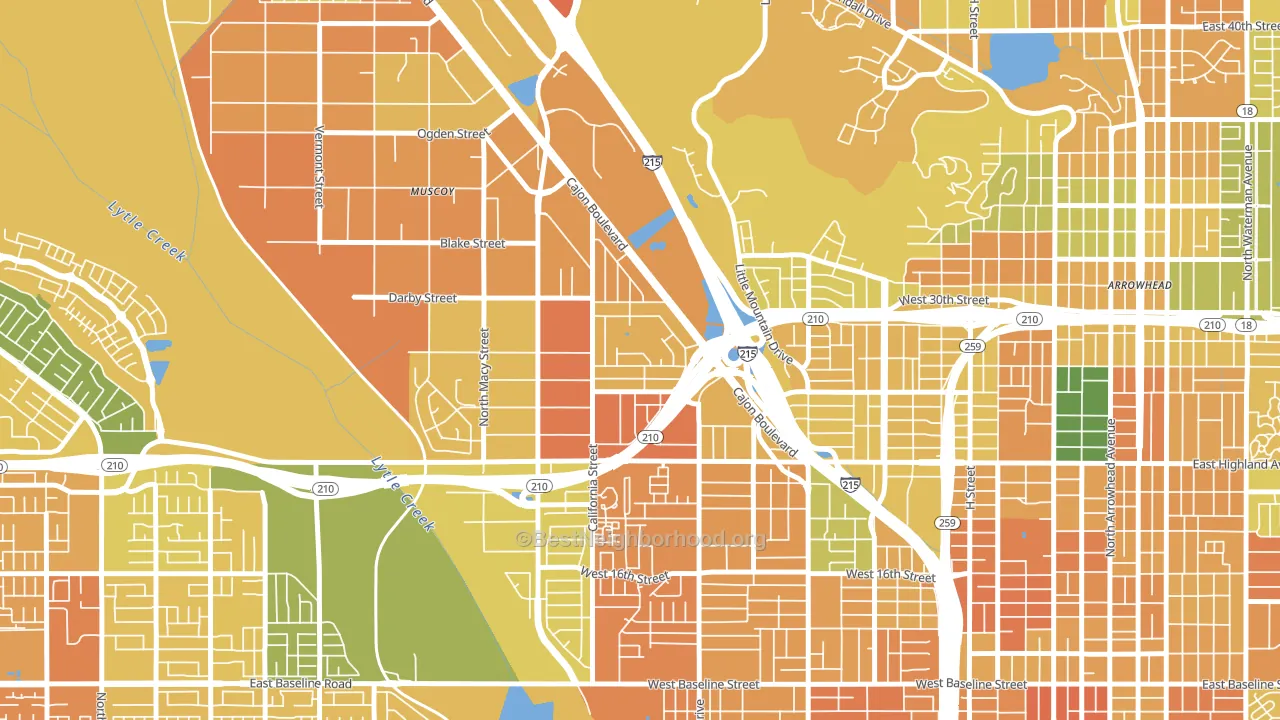 Delman, San Bernardino, CA block-group voter-turnout map