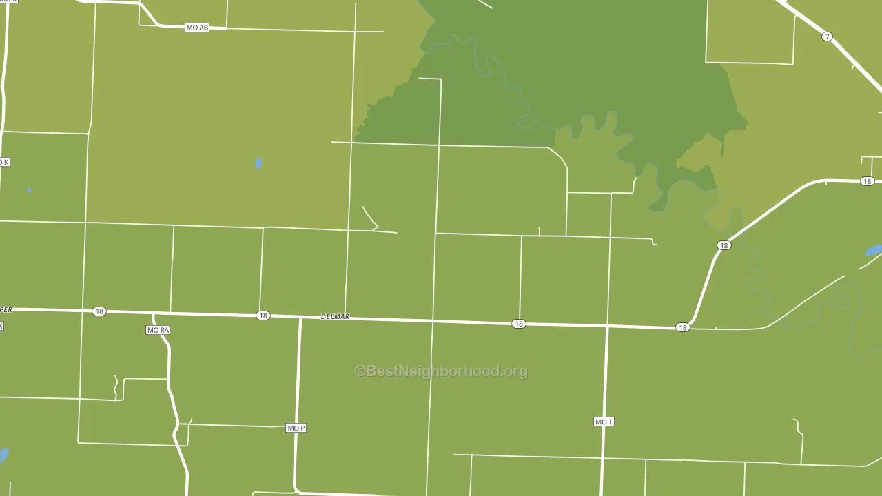 Delmar, MO block-group voter-turnout map