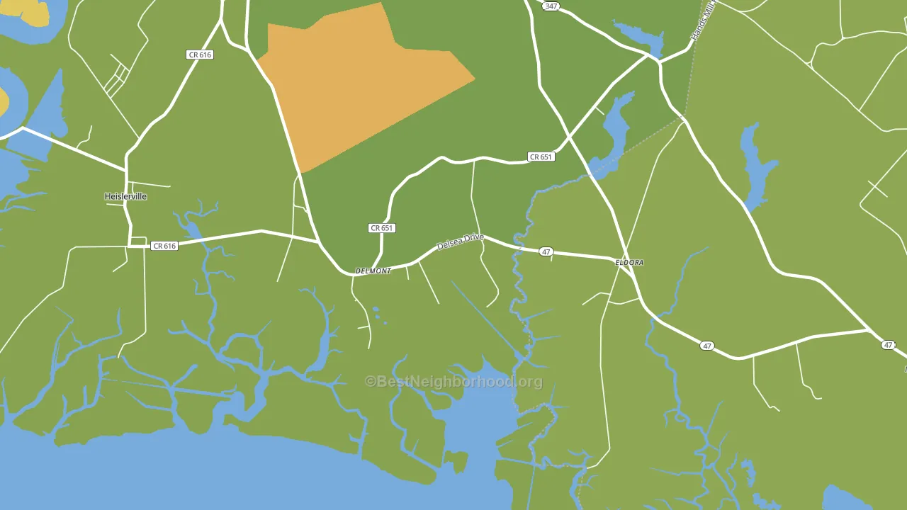 Delmont, NJ block-group voter-turnout map