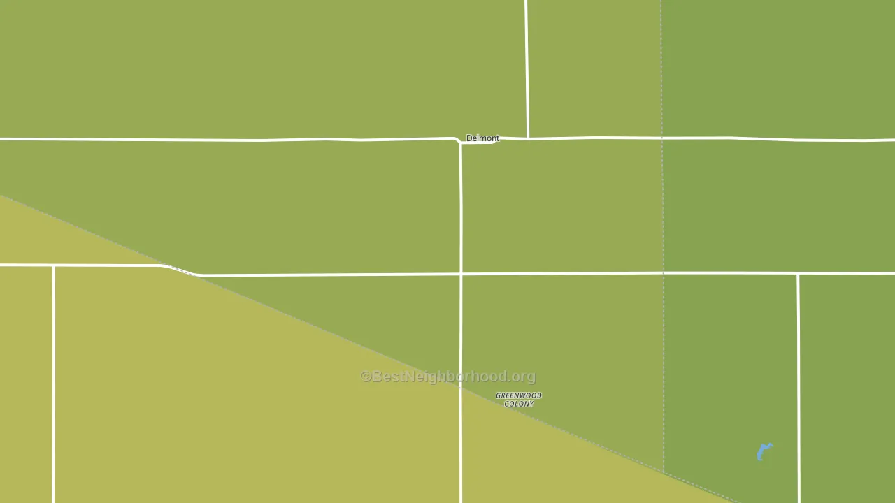 Delmont, SD block-group voter-turnout map