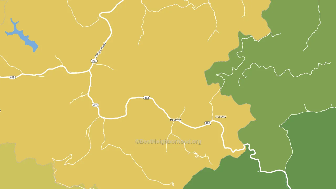 Delphia, KY block-group voter-turnout map