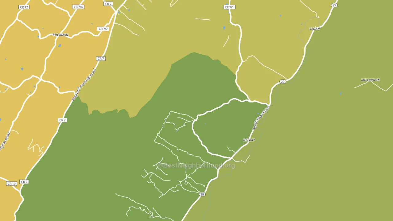 Delray, WV block-group voter-turnout map