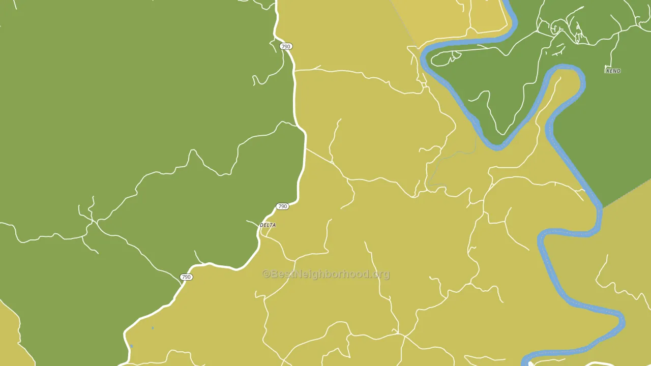 Delta, KY block-group voter-turnout map