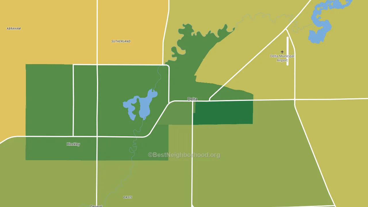 Delta, UT block-group voter-turnout map