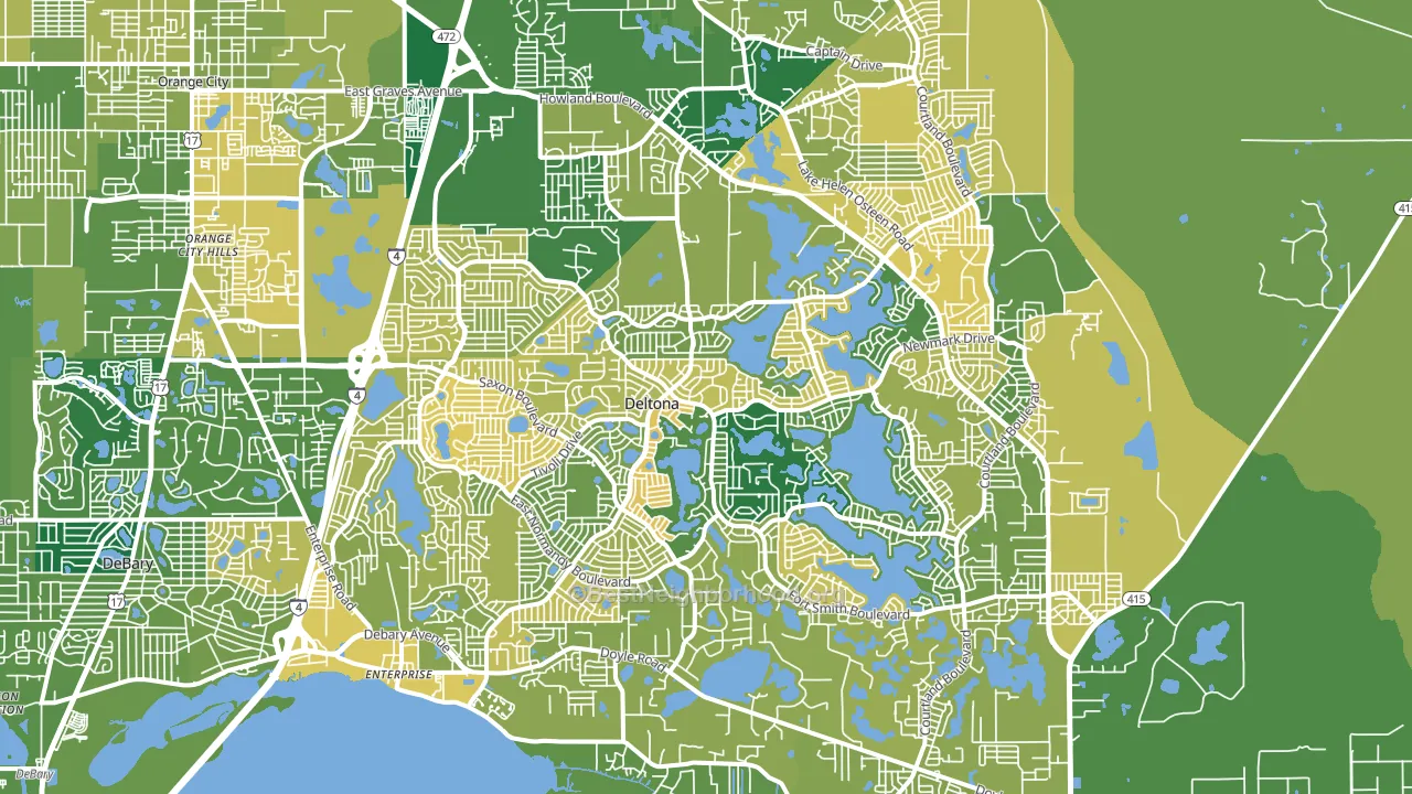 Deltona, FL block-group voter-turnout map