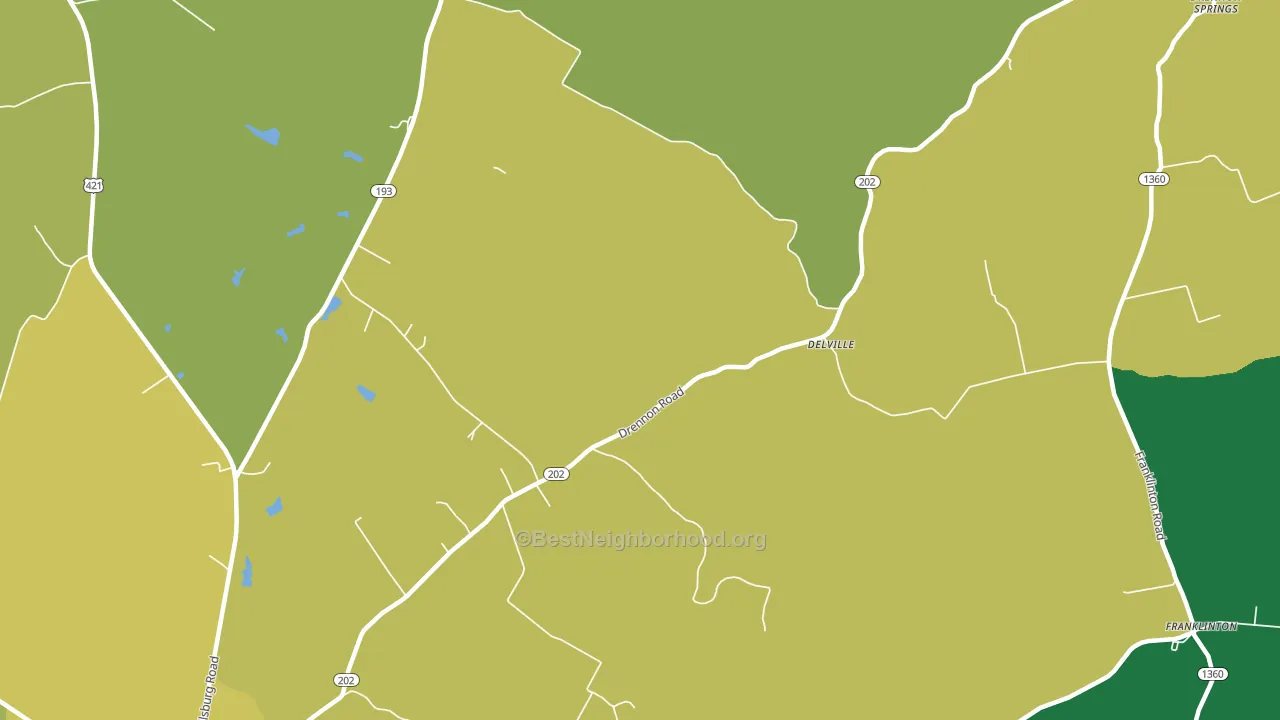 Delville, KY block-group voter-turnout map