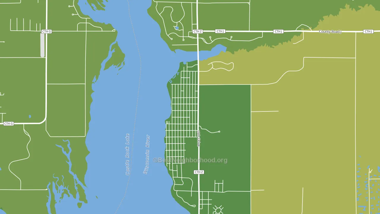 Delwood, WI block-group voter-turnout map