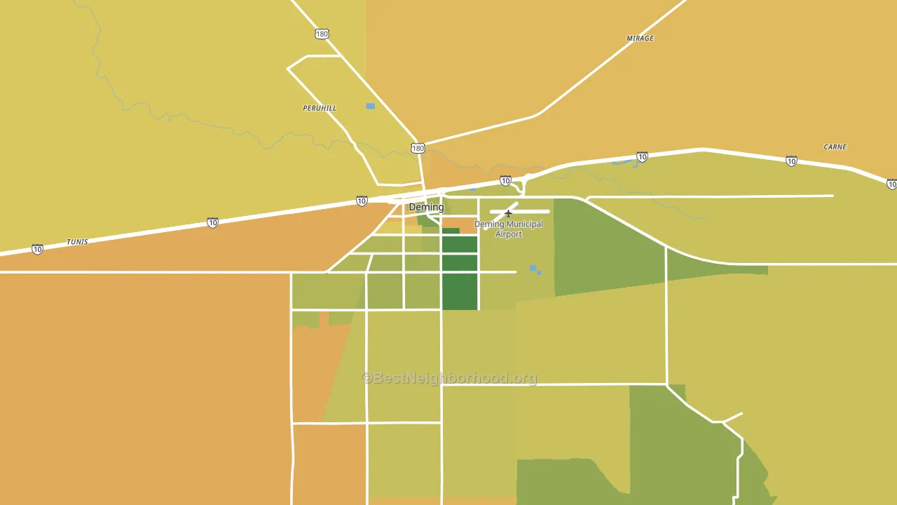 Deming, NM block-group voter-turnout map