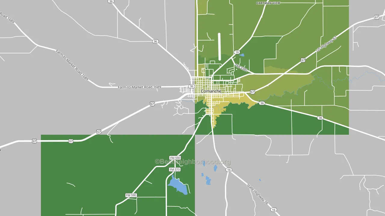Democrat, TX block-group voter-turnout map